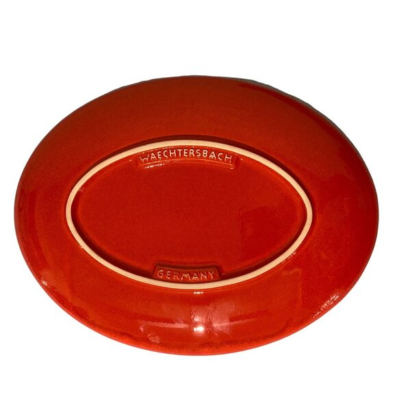 Waechtersbach CHRISTMAS TREE 13" Oval Platter Tray Red Germany Holiday - Picture 2 of 4